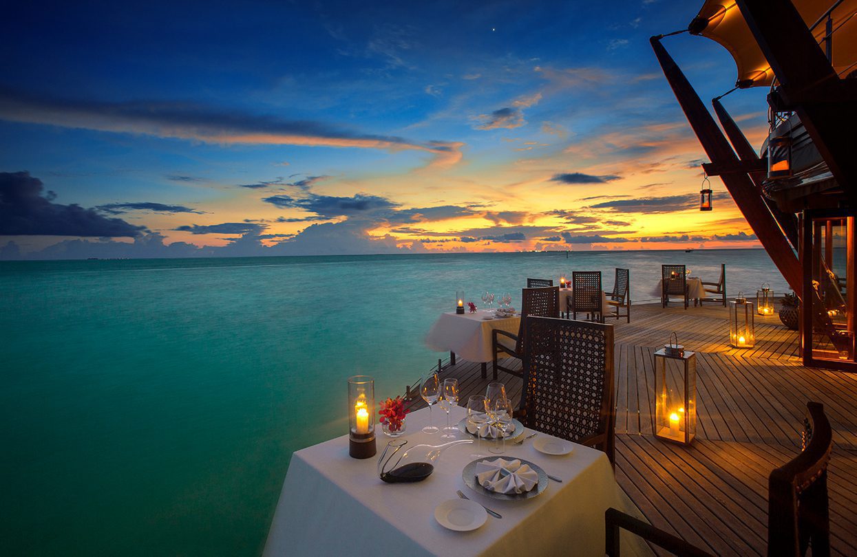 Baros Maldives Lighthouse Twilight