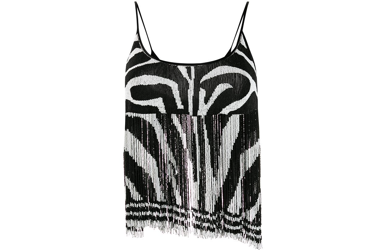 Amen Beaded Zebra Cami Top